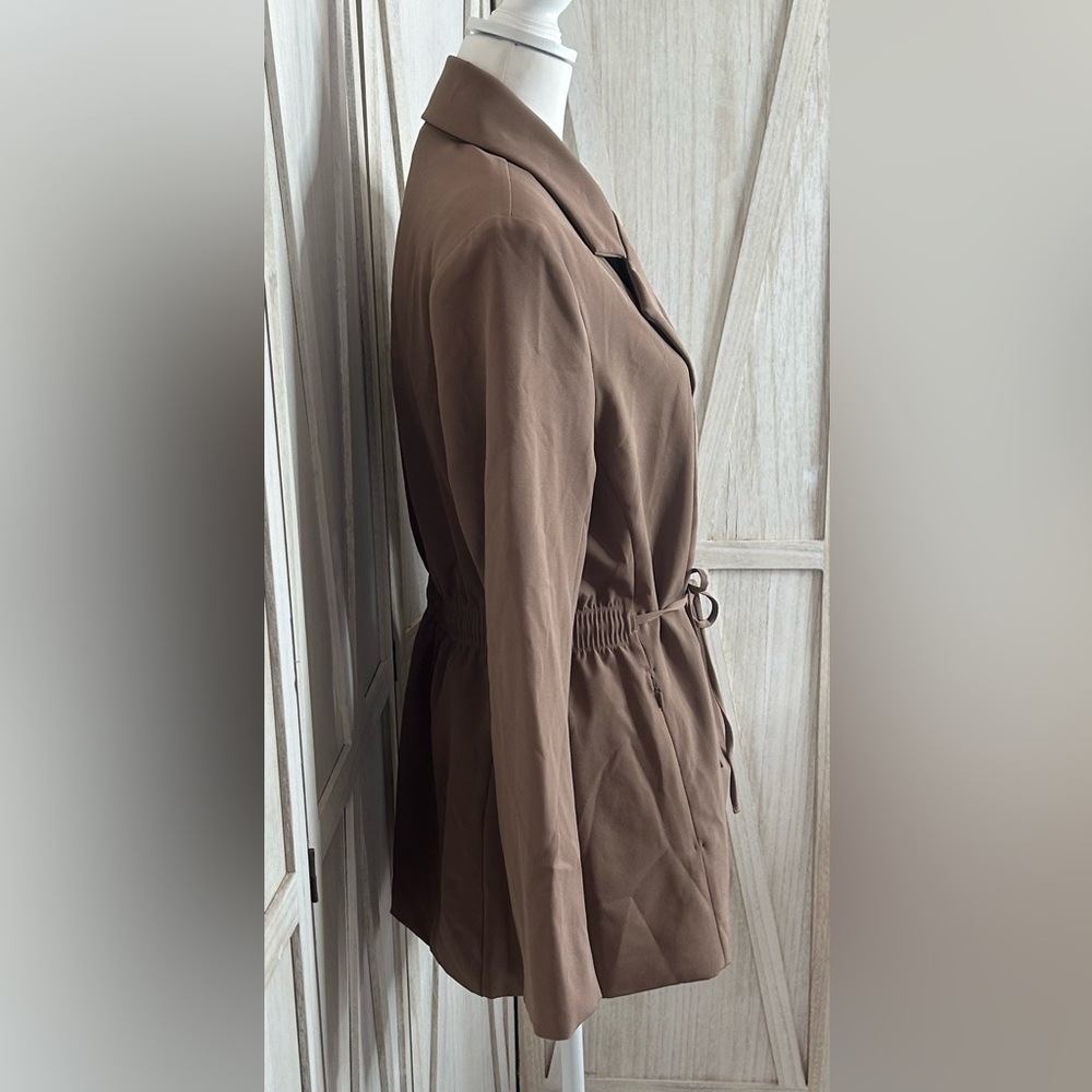Athleta NWT Primatwill Rustic Biege Women's Blazer sz 14 office business casual - Picture 5 of 15